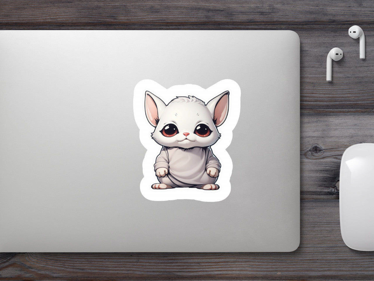 Set 3 bucati, Sticker decorativ, Iepuras costumat, Rezistent la apa, NO2187, 6 cm, Multicolor