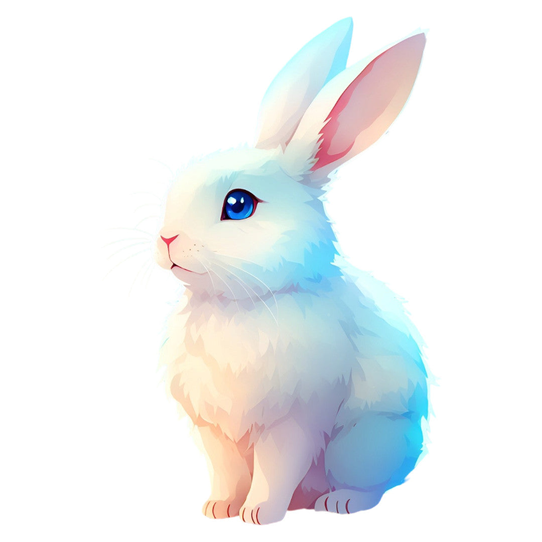 Set 3 bucati, Sticker decorativ, Iepurasul de zapada, Rezistent la apa, NO1454, 6 cm, Multicolor