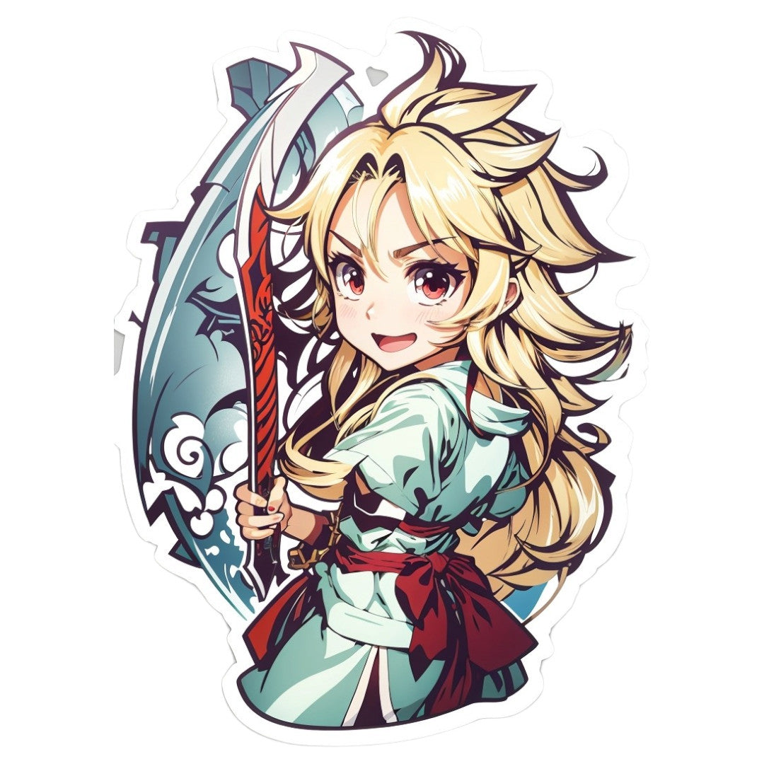 Set 3 bucati, Sticker decorativ, Luptatoare taekwondo, Rezistent la apa, NO2043, 6 cm, Multicolor