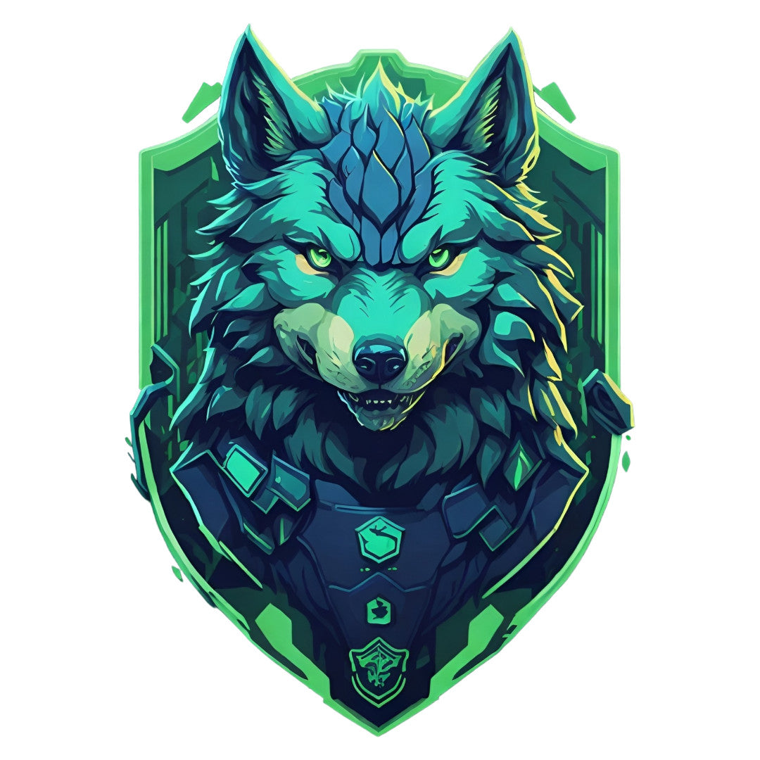 Set 3 bucati, Sticker decorativ, Lupul indraznet, Rezistent la apa, NO1534, 6 cm, Multicolor