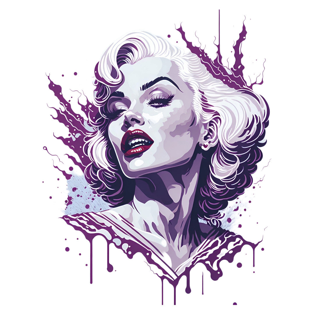 Set 3 bucati, Sticker decorativ, Marilyn Monroe, Rezistent la apa, NO1782, 6 cm, Multicolor