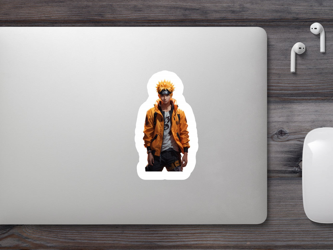 Set 3 bucati, Sticker decorativ, Naruto cu jacheta, Rezistent la apa, NO1803, 6 cm, Multicolor