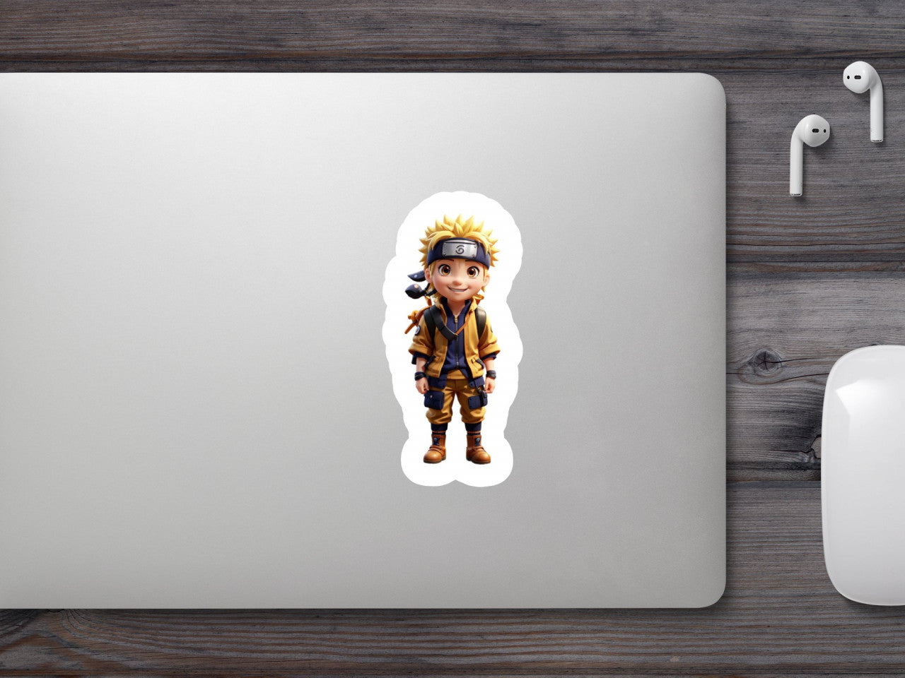 Set 3 bucati, Sticker decorativ, Naruto, Rezistent la apa, NO1676, 6 cm, Multicolor