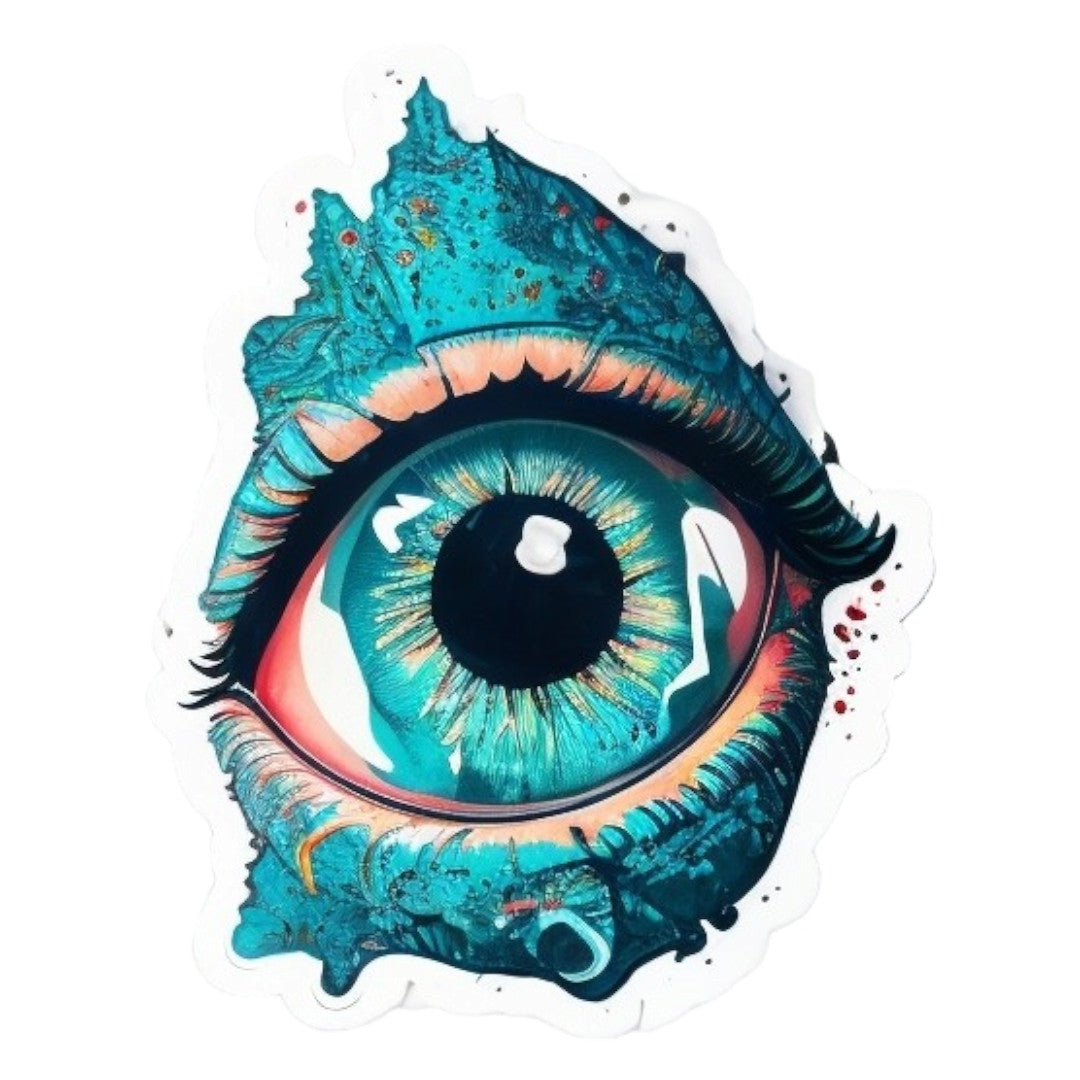 Set 3 bucati, Sticker decorativ, Ochi umed, Rezistent la apa, NO2246, 6 cm, Multicolor