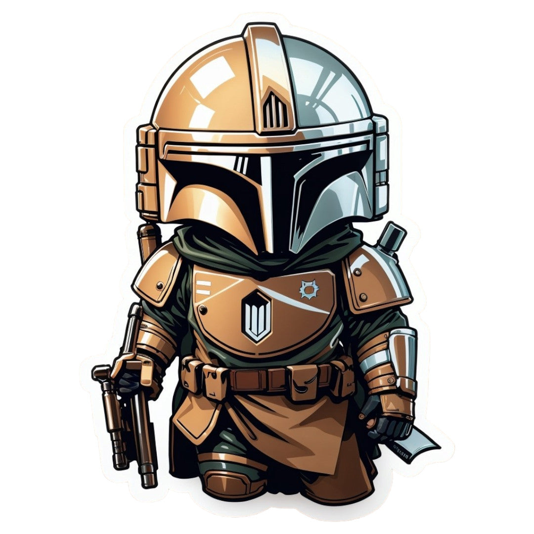 Set 3 bucati, Sticker decorativ, Personaj Boba Fett, Rezistent la apa, NO2083, 6 cm, Multicolor