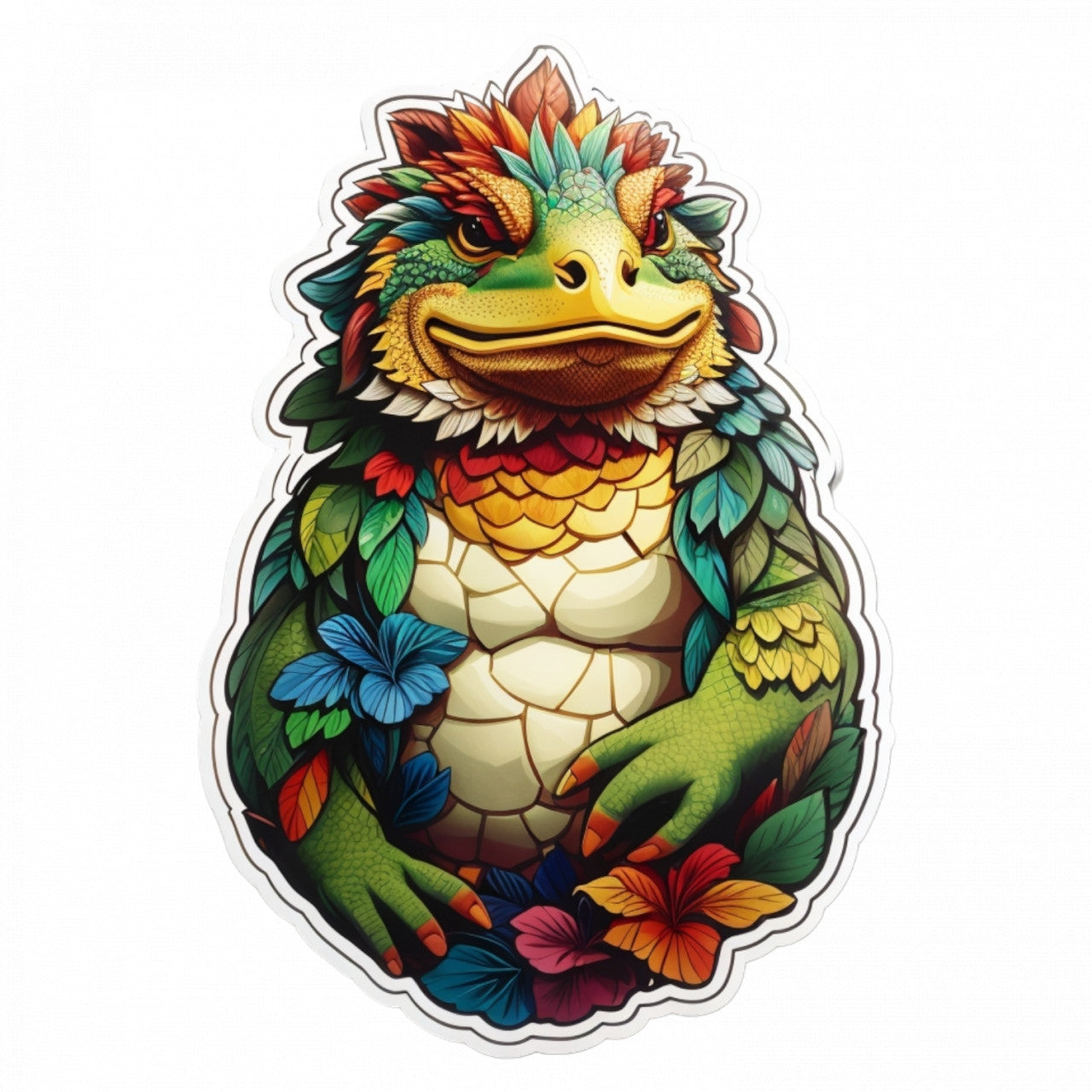 Set 3 bucati, Sticker decorativ, Personaj mitologic Kappa, Rezistent la apa, NO758, 6 cm, Multicolor