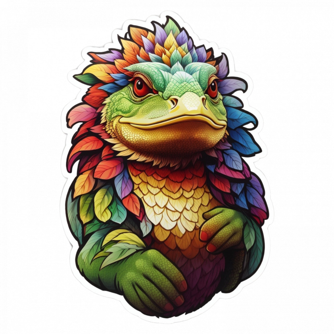 Set 3 bucati, Sticker decorativ, Personaj mitologic Kappa, Rezistent la apa, NO761, 6 cm, Multicolor