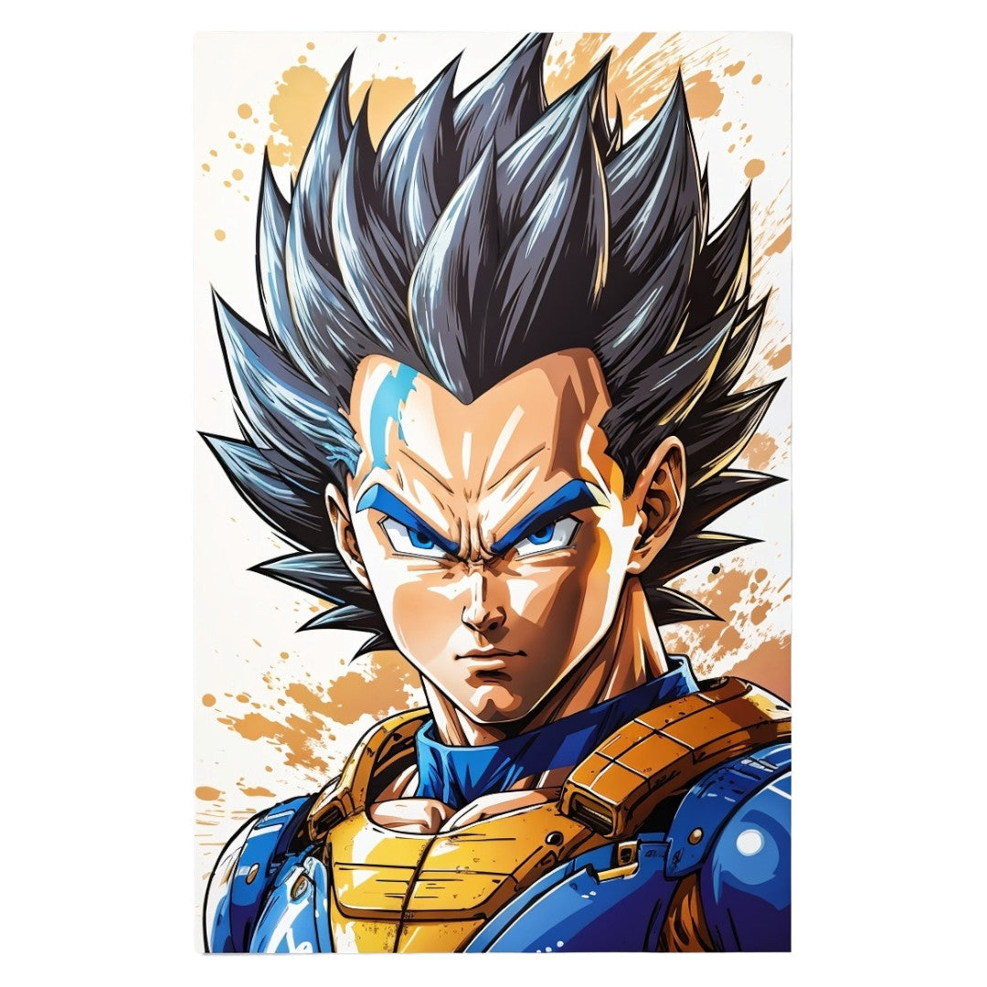 Set 3 bucati, Sticker decorativ, Personaj Vegeta Dragon Ball, Rezistent la apa, NO2210, 6 cm, Multicolor