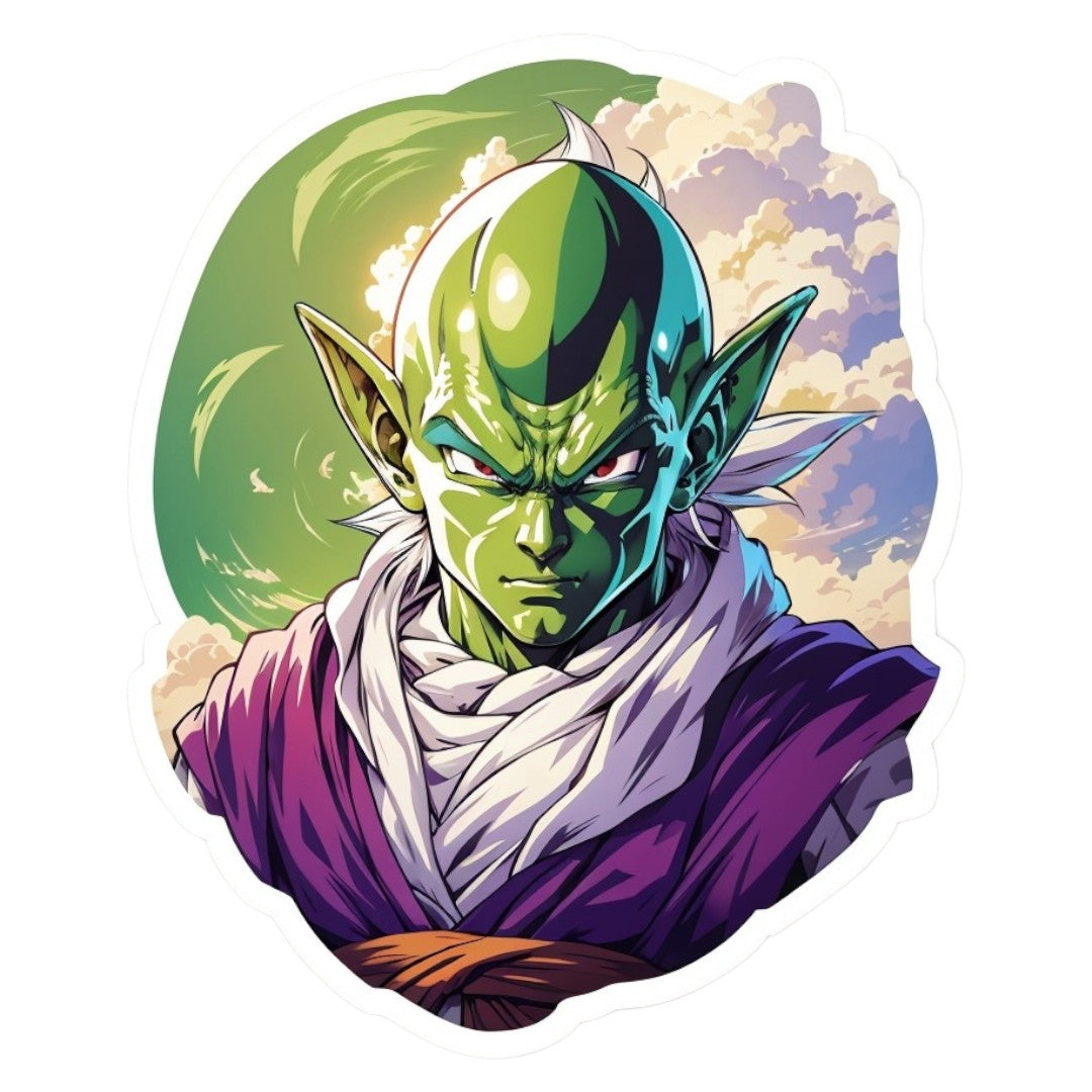 Set 3 bucati, Sticker decorativ, Piccolo Dragon ball, Rezistent la apa, NO2139, 6 cm, Multicolor