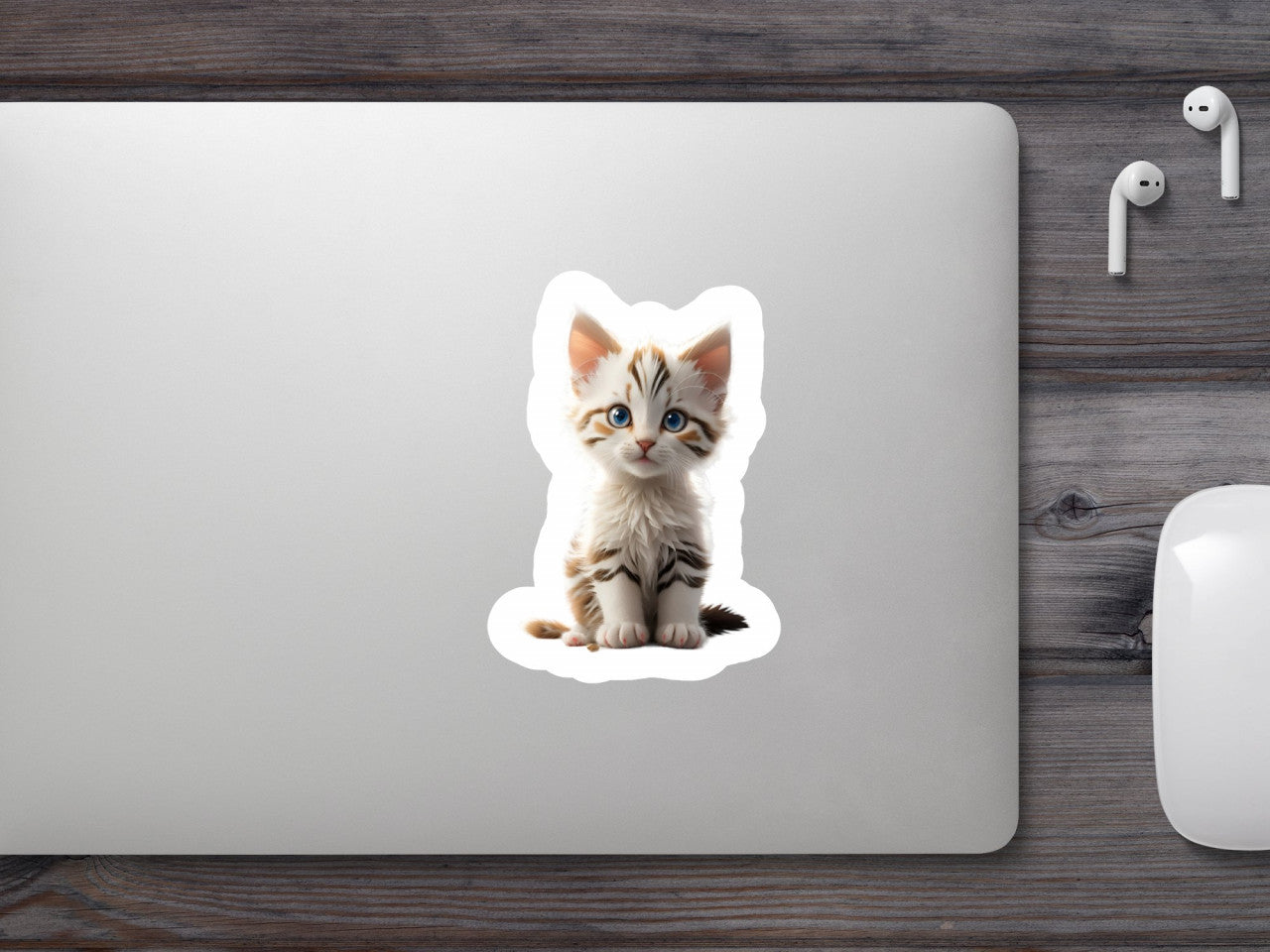 Set 3 bucati, Sticker decorativ, Pisicuta, Rezistent la apa, NO1562, 6 cm, Multicolor