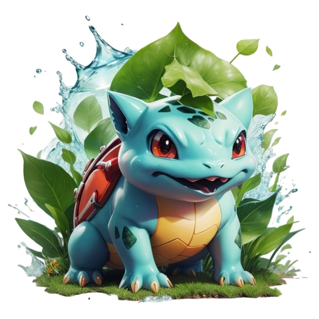 Set 3 bucati, Sticker decorativ, Pokemon bulbasaur zambind, Rezistent la apa, NO2001, 6 cm, Multicolor