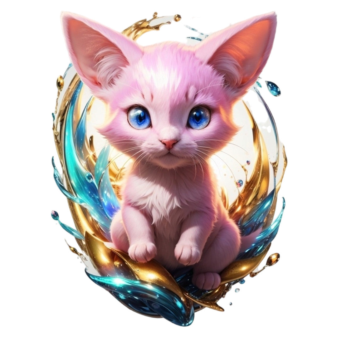 Set 3 bucati, Sticker decorativ, Pokemon Mew, Rezistent la apa, NO2125, 6 cm, Multicolor