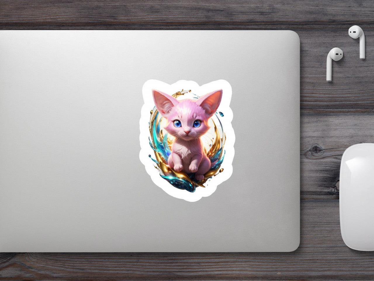 Set 3 bucati, Sticker decorativ, Pokemon Mew, Rezistent la apa, NO2125, 6 cm, Multicolor