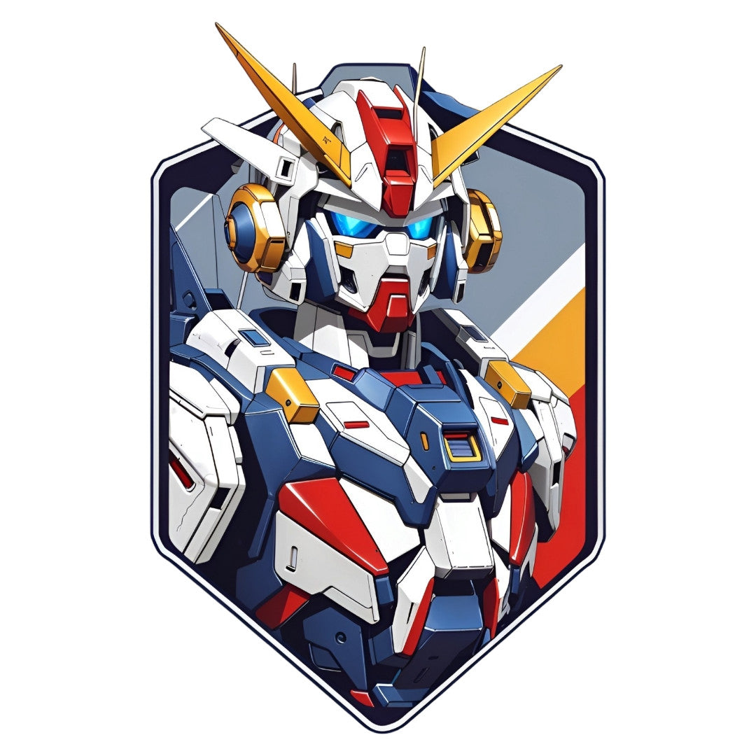 Set 3 bucati, Sticker decorativ, Rpbot gundam, Rezistent la apa, NO1737, 6 cm, Multicolor