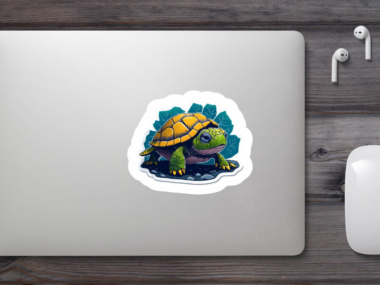 Set 3 bucati, Sticker decorativ, Testoasa cu carapace, Rezistent la apa, NO1883, 6 cm, Multicolor