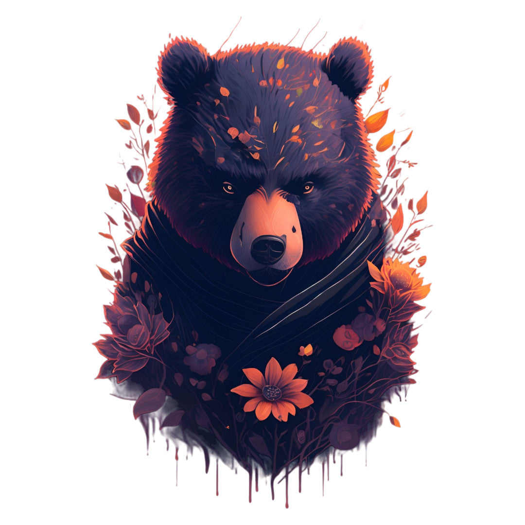 Set 3 bucati, Sticker decorativ, Ursul de smoala, Rezistent la apa, NO1528, 6 cm, Multicolor