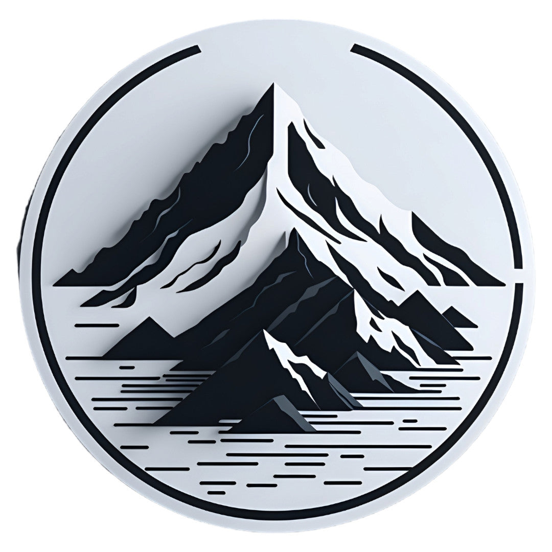 Set 3 bucati, Sticker decorativ, Varf de munte, Rezistent la apa, NO1800, 6 cm, Multicolor