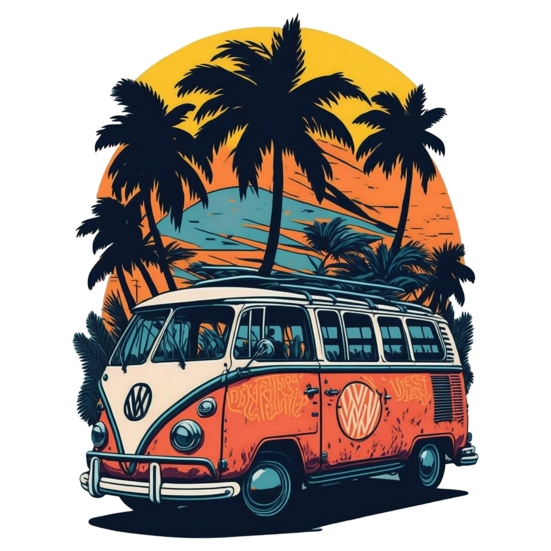 Set 3 bucati, Sticker decorativ, Viata din duba, Rezistent la apa, NO1478, 6 cm, Multicolor