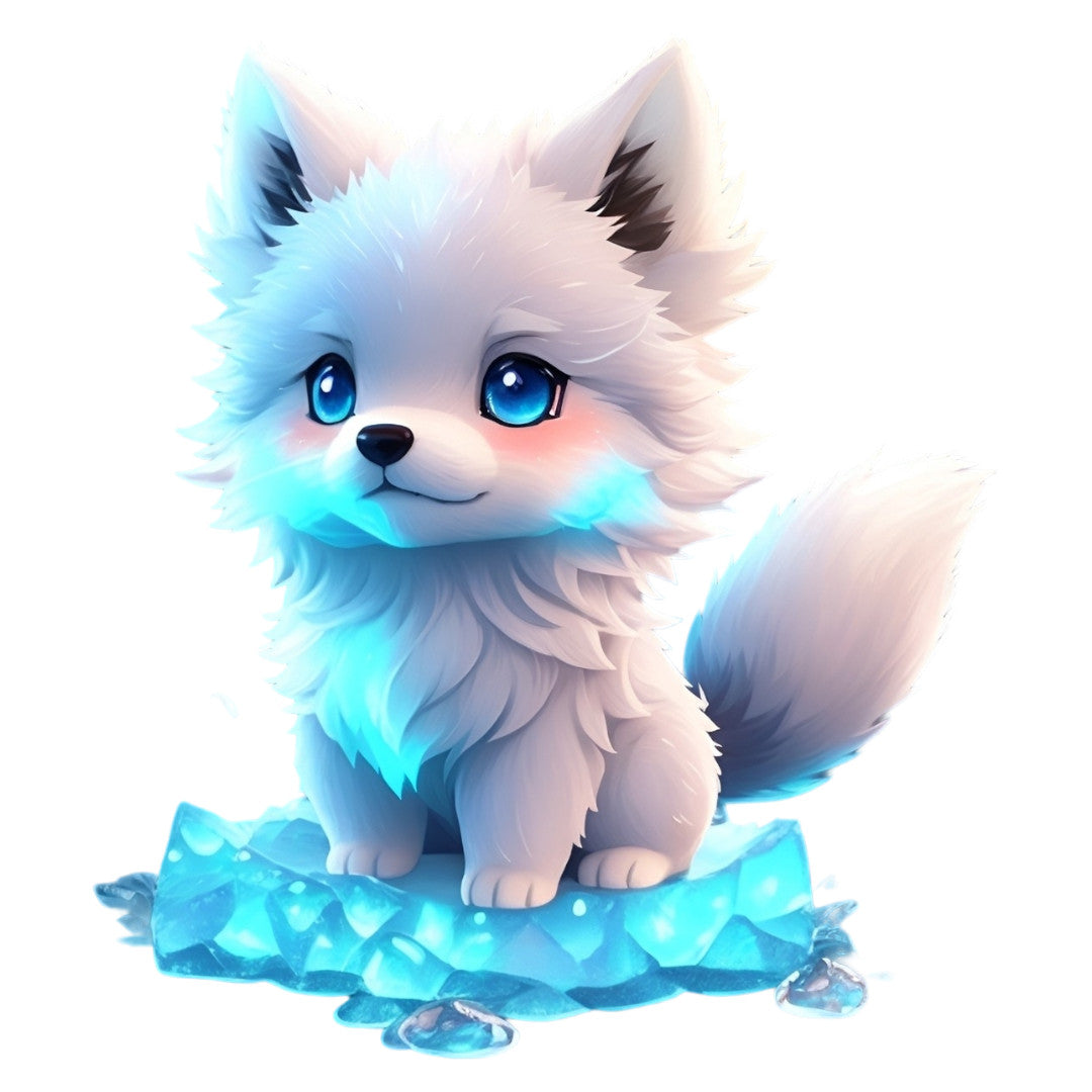 Set 3 bucati, Sticker decorativ, Vulpe argintie, Rezistent la apa, NO1683, 6 cm, Multicolor