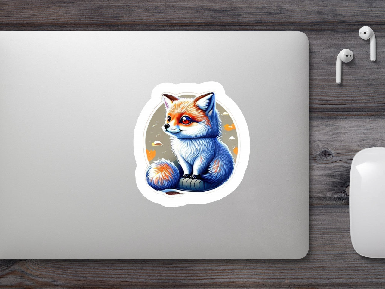 Set 3 bucati, Sticker decorativ, Vulpita siberiana, Rezistent la apa, NO2349, 6 cm, Multicolor