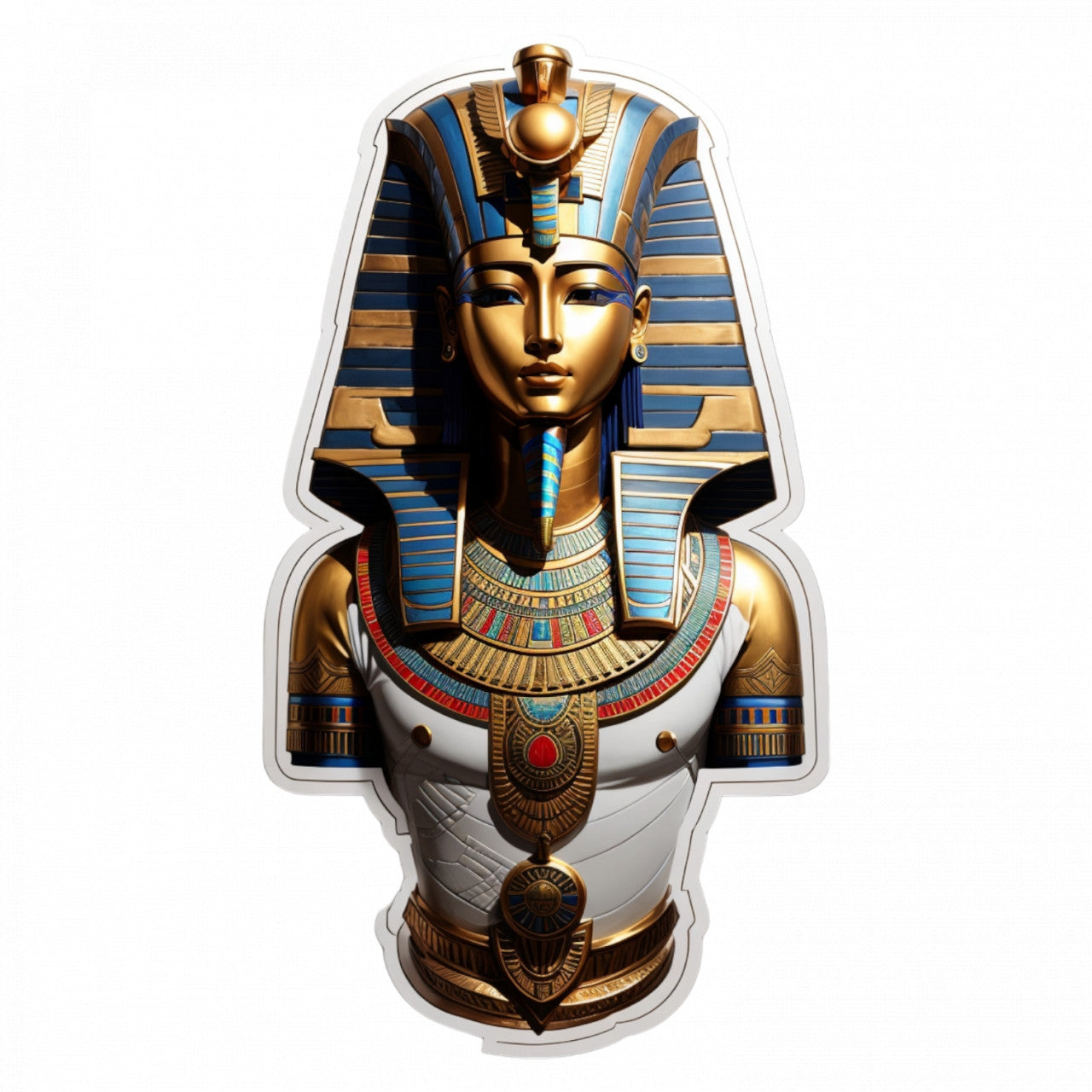 Set 3 bucati, Sticker decorativ, Zeita Atena sarcofag, Rezistent la apa, NO124, 6 cm, Multicolor