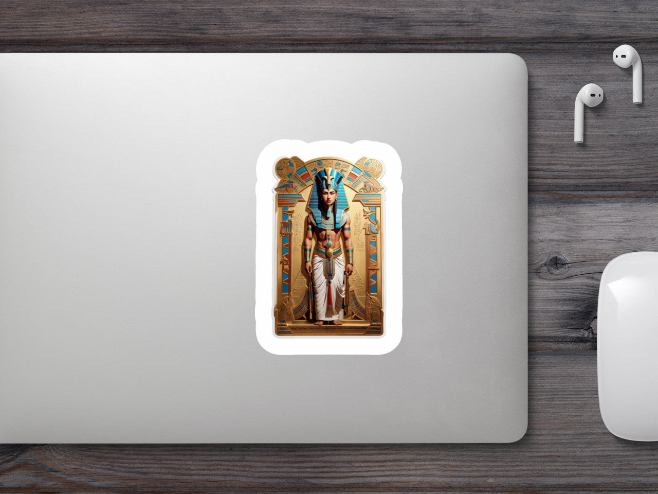 Set 3 bucati, Sticker decorativ, Zeita Atena usa de sanctuar, Rezistent la apa, NO123, 6 cm, Multicolor