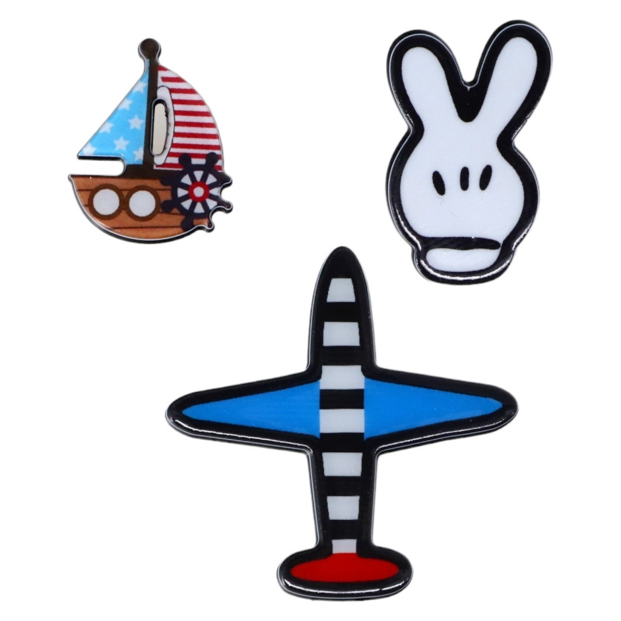 Set 3 insigne, Avion, NO6548, Multicolor