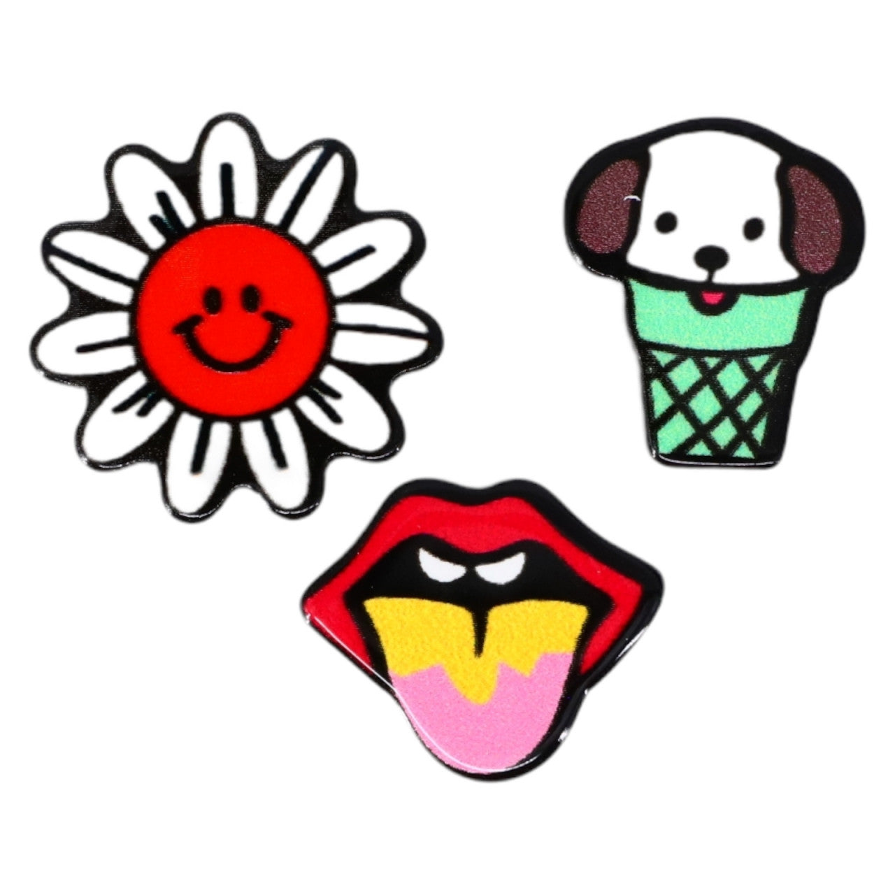 Set 3 insigne, Buze, NO678, Multicolor