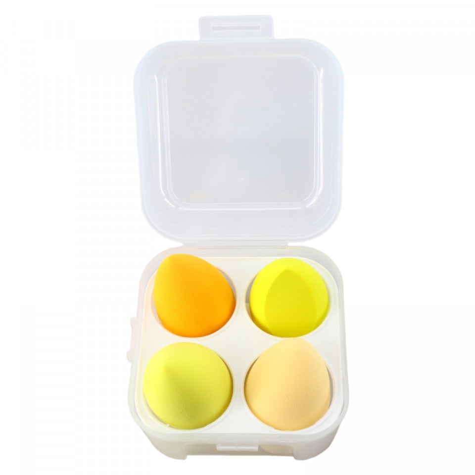 Set 4 buc, Burete machiaj, din microfibra, fara latex, non-abrazivi, NO987, Multicolor