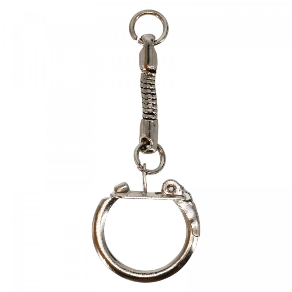 Set 4 bucati, inel de chei, Agatatoare, 2 cm, Argintiu