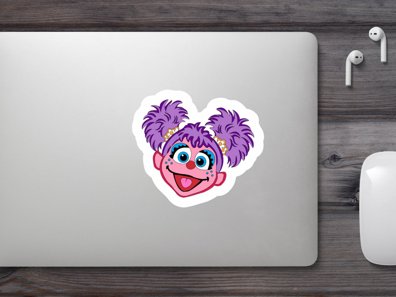 Set 4 bucati, Sticker decorativ, Abby Cadabby fericita, Rezistent la apa, NO7900, 10 cm, Multicolor