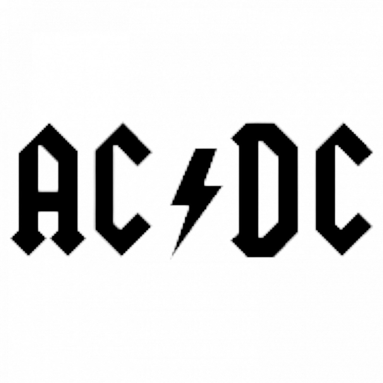Set 4 bucati, Sticker decorativ, AC DC Logo, Rezistent la apa, NO7901, 10 cm, Multicolor