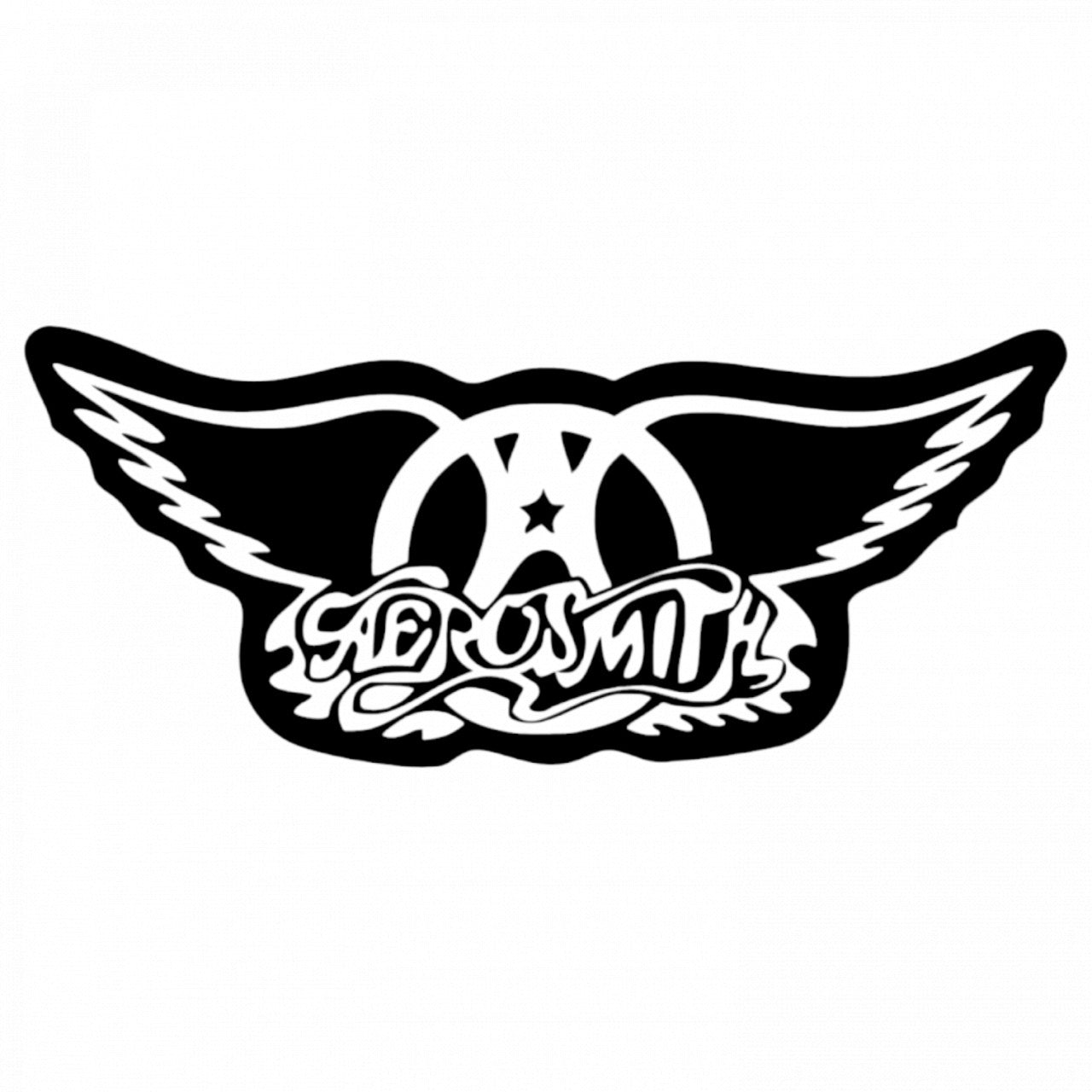 Set 4 bucati, Sticker decorativ, Aerosmith Logo, Rezistent la apa, NO7911, 10 cm, Multicolor