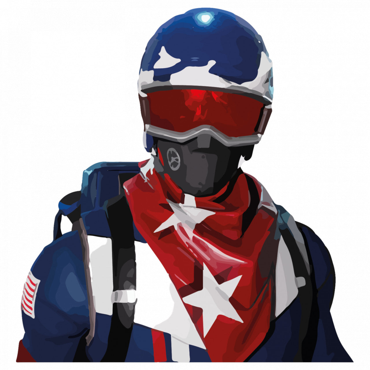 Set 4 bucati, Sticker decorativ, Alpine Ace, Rezistent la apa, NO7939, 10 cm, Multicolor