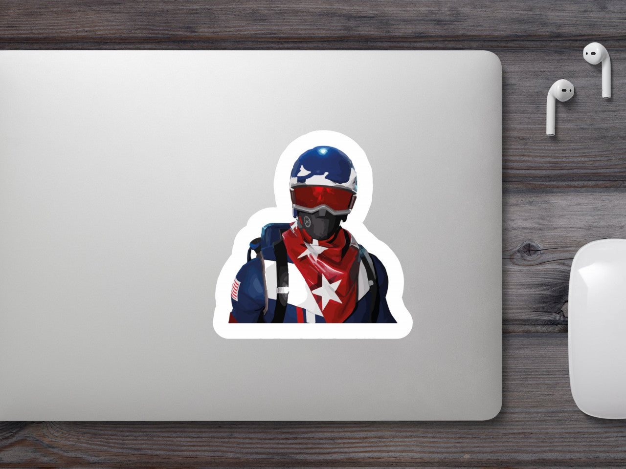 Set 4 bucati, Sticker decorativ, Alpine Ace, Rezistent la apa, NO7939, 10 cm, Multicolor