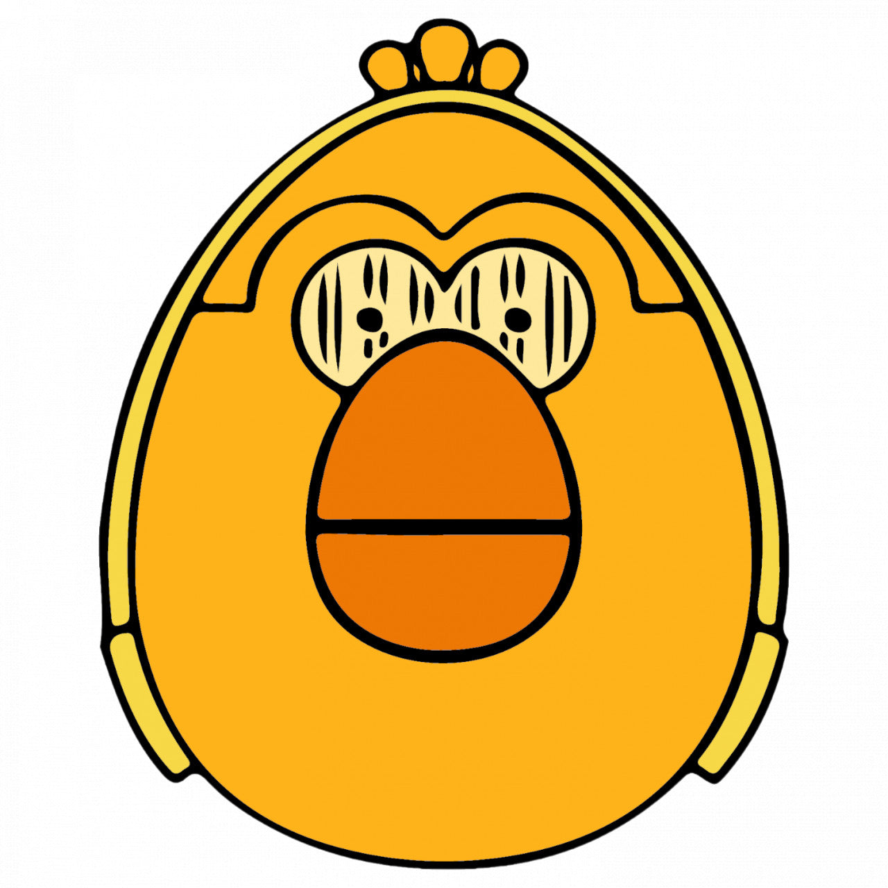 Set 4 bucati, Sticker decorativ, Angry Birds Puiul galben, Rezistent la apa, NO7956, 10 cm, Multicolor