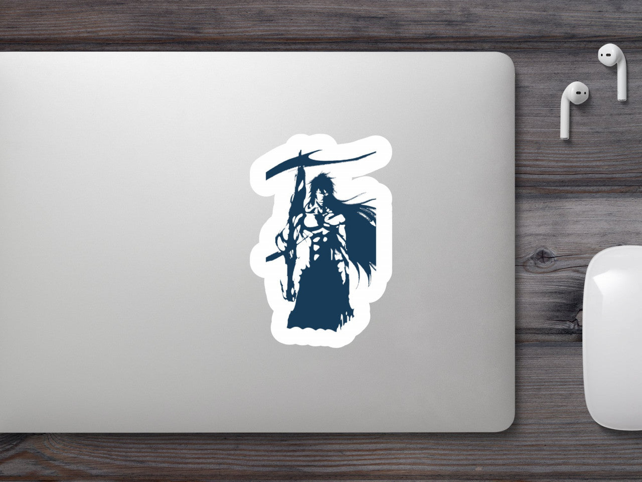 Set 4 bucati, Sticker decorativ, Anime Getsuga Tensho Bleach, Rezistent la apa, NO7968, 10 cm, Multicolor