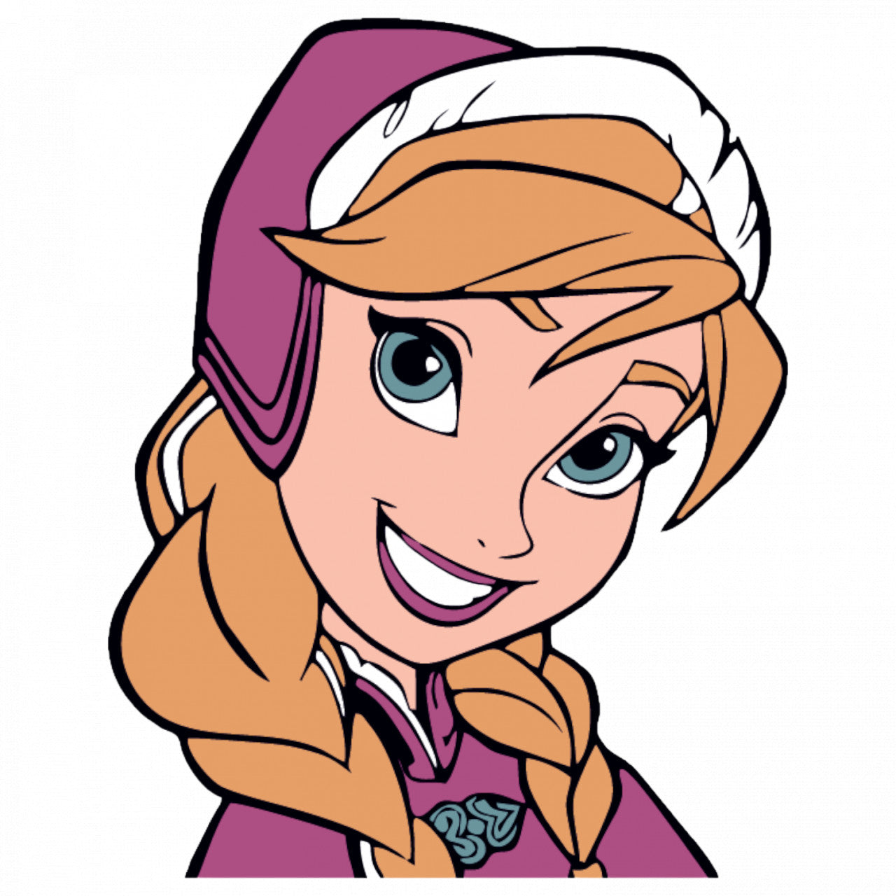 Set 4 bucati, Sticker decorativ, Anna Frozen, Rezistent la apa, NO7975, 10 cm, Multicolor