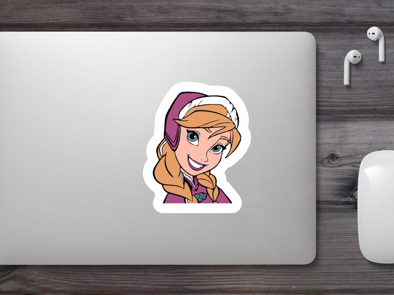 Set 4 bucati, Sticker decorativ, Anna Frozen, Rezistent la apa, NO7975, 10 cm, Multicolor