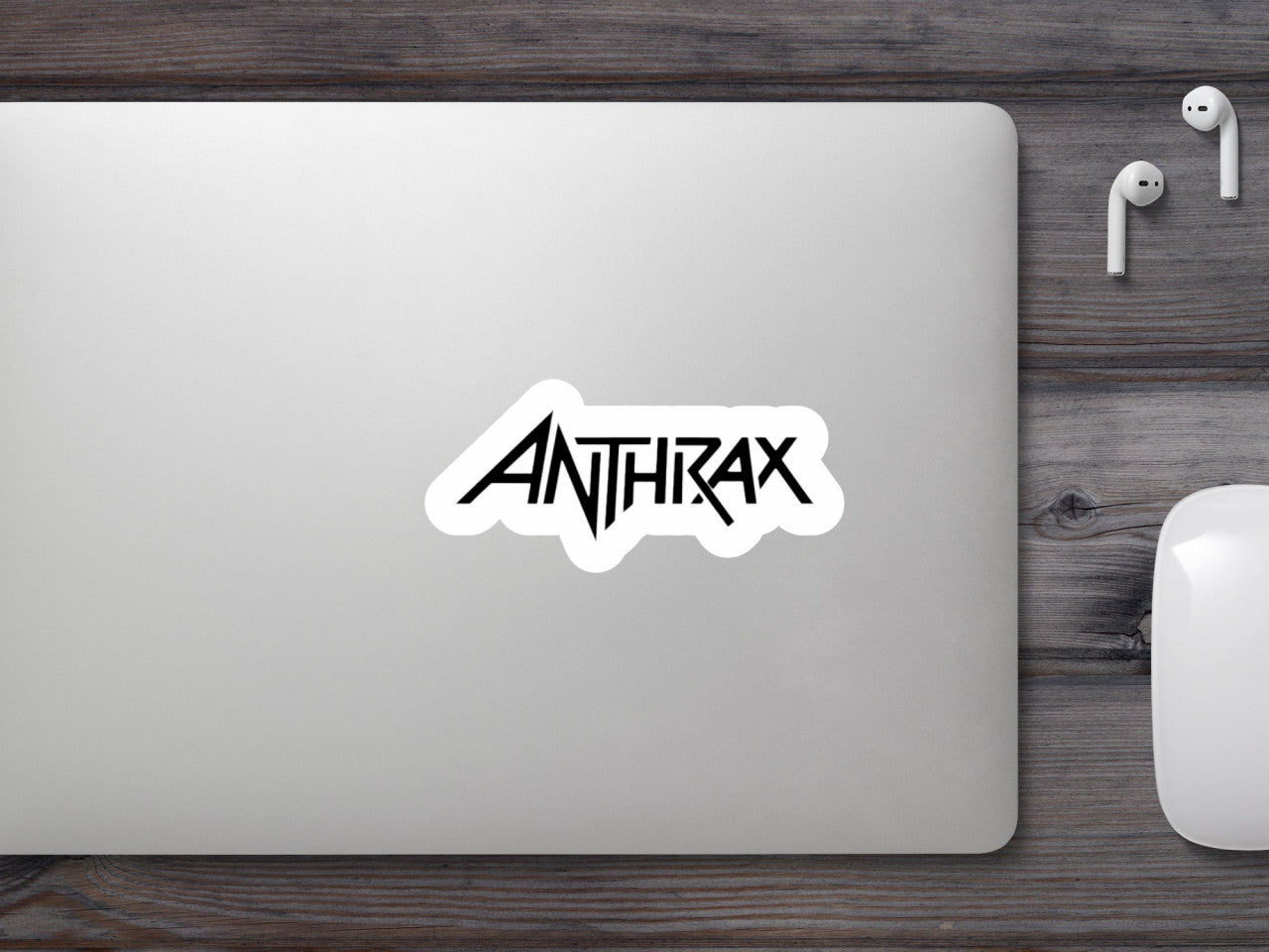 Set 4 bucati, Sticker decorativ, Anthrax Band Logo, Rezistent la apa, NO7976, 10 cm, Multicolor