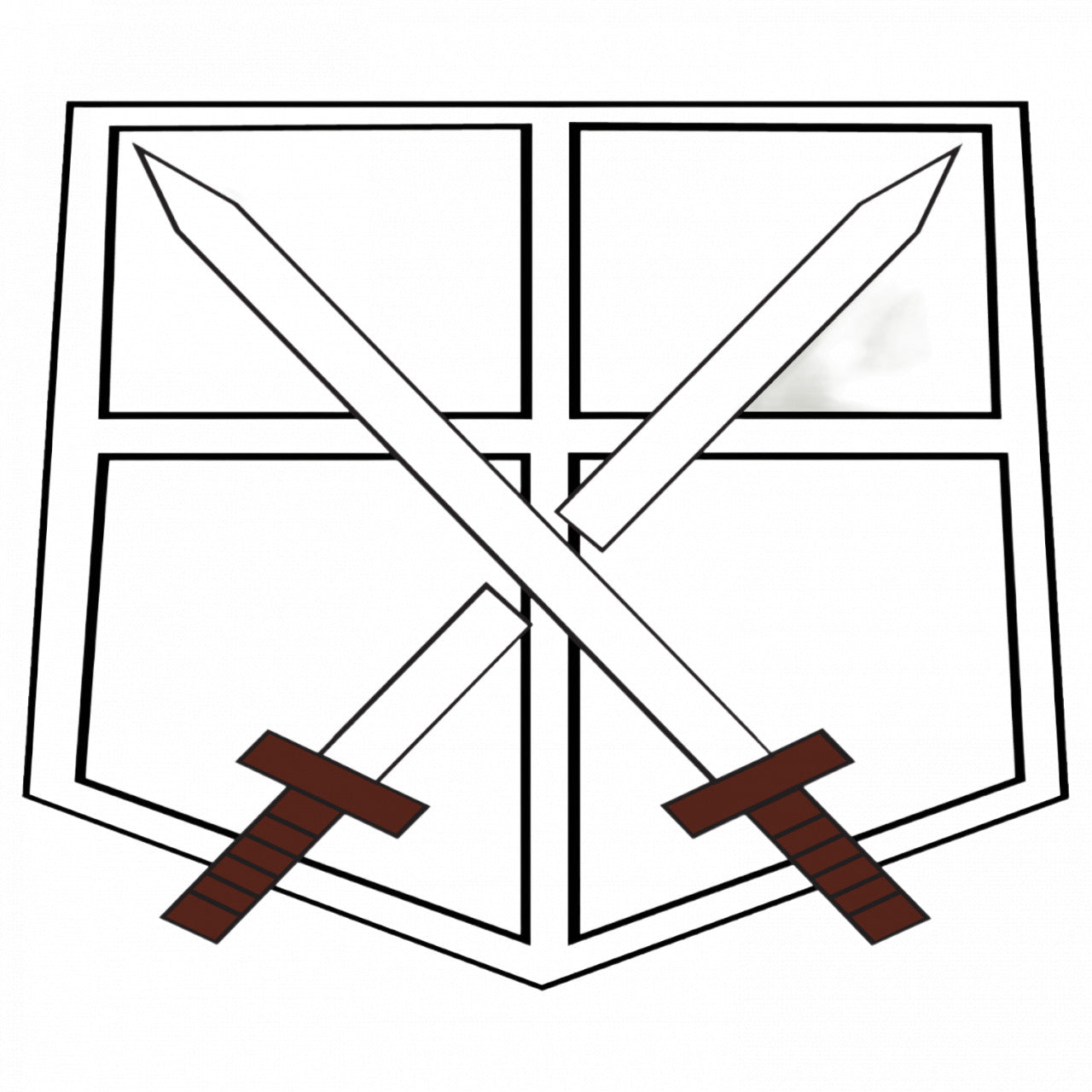 Set 4 bucati, Sticker decorativ, Attack on titan Cadet, Rezistent la apa, NO8000, 10 cm, Multicolor