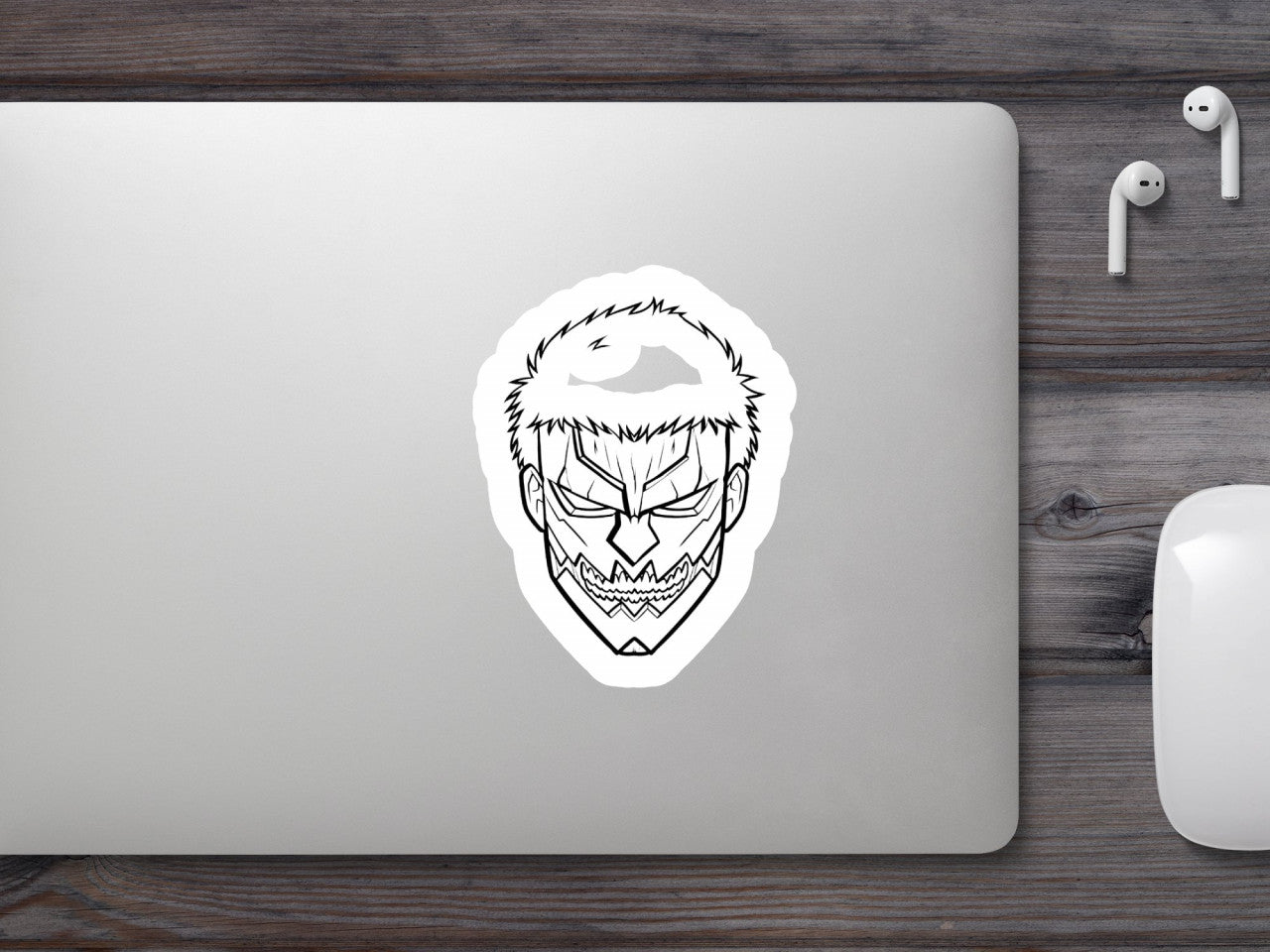 Set 4 bucati, Sticker decorativ, Attack on titan Titan Hunter, Rezistent la apa, NO8023, 10 cm, Multicolor