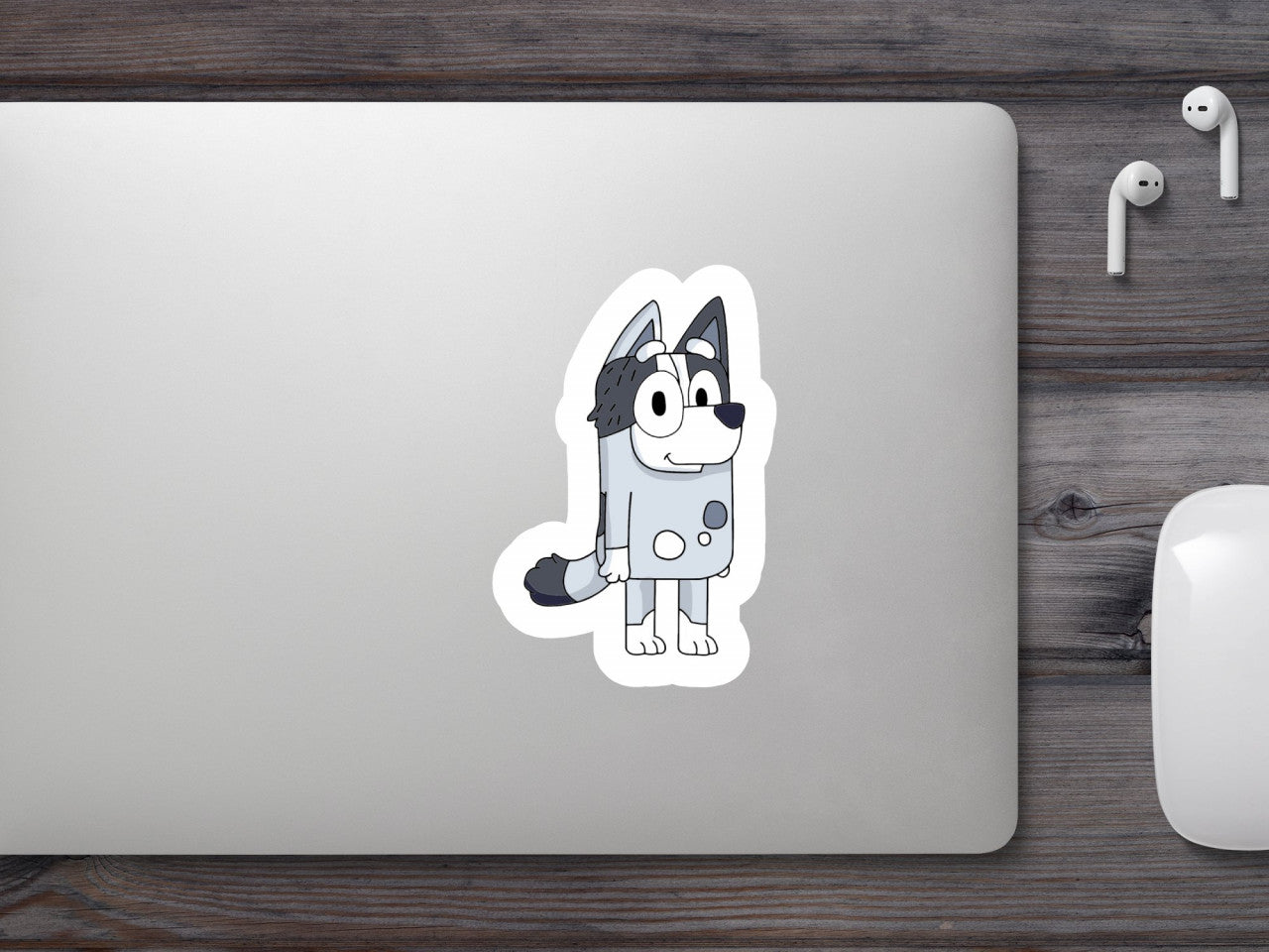 Set 4 bucati, Sticker decorativ, Aunt Trixie Heeler Bluey, Rezistent la apa, NO8025, 10 cm, Multicolor