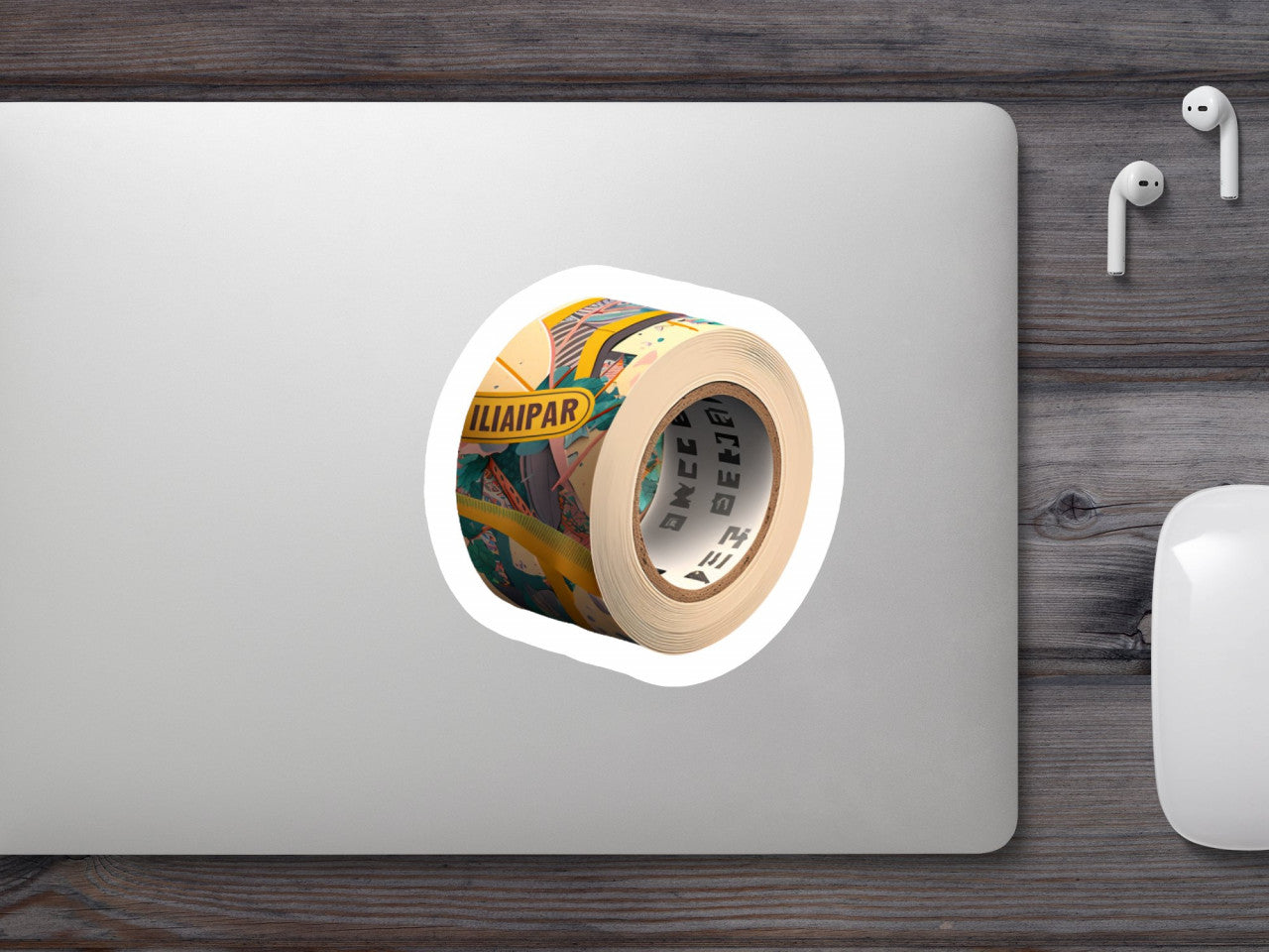 Set 4 bucati, Sticker decorativ, Banda adeziva de camuflaj, Rezistent la apa, NO8055, 10 cm, Multicolor