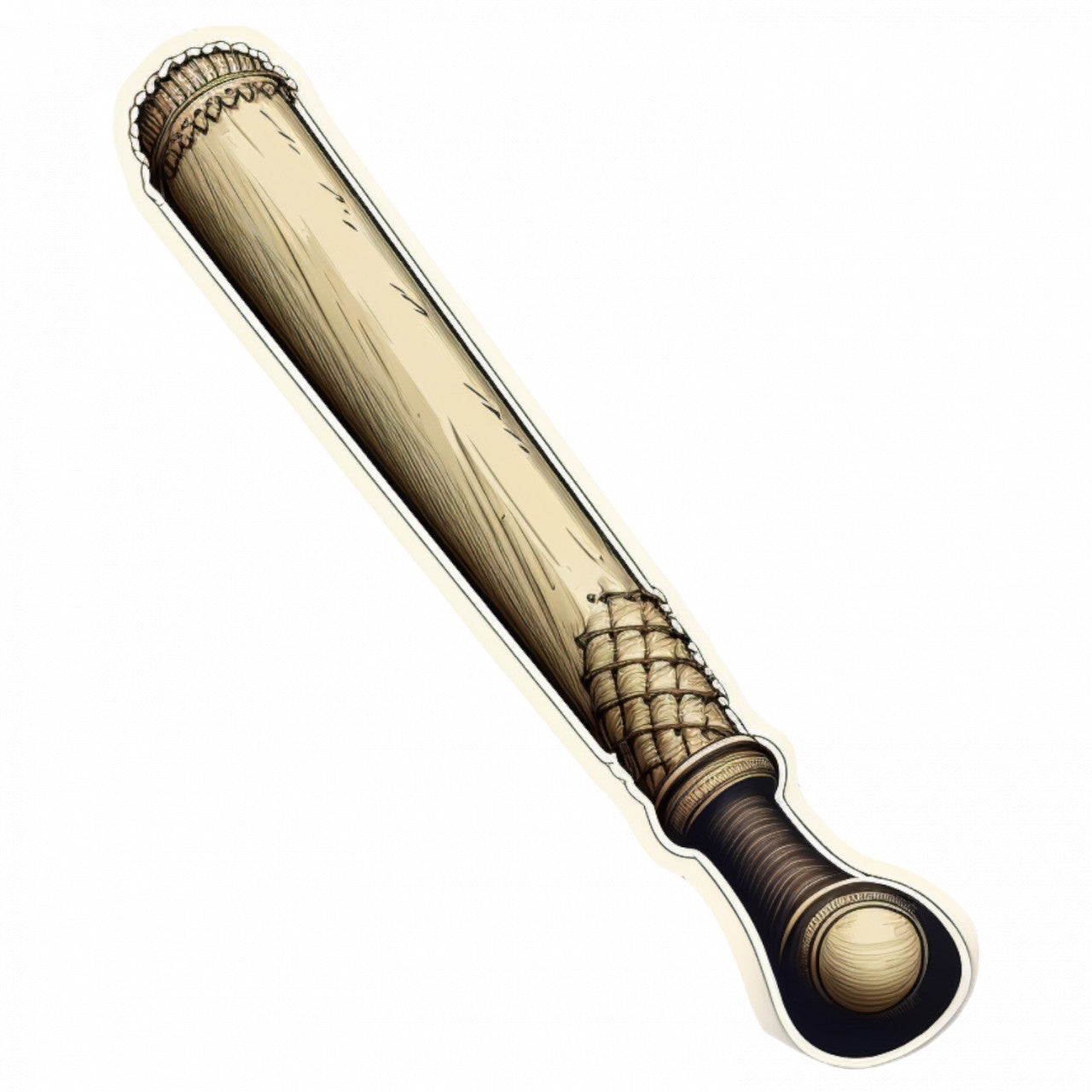 Set 4 bucati, Sticker decorativ, Bata de baseball, Rezistent la apa, NO8072, 10 cm, Multicolor