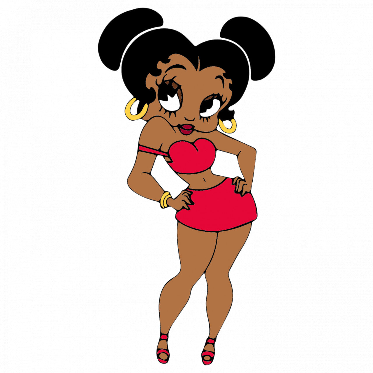 Set 4 bucati, Sticker decorativ, Betty Boo, Rezistent la apa, NO8518, 10 cm, Multicolor