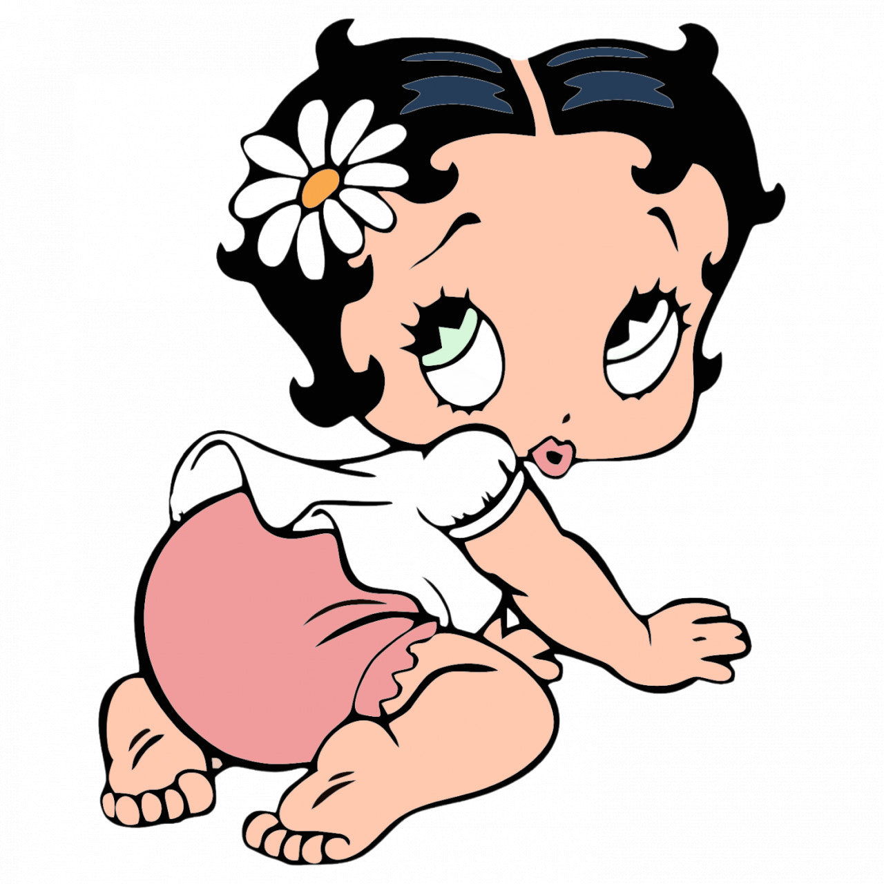 Set 4 bucati, Sticker decorativ, Betty Boop copil, Rezistent la apa, NO8520, 10 cm, Multicolor