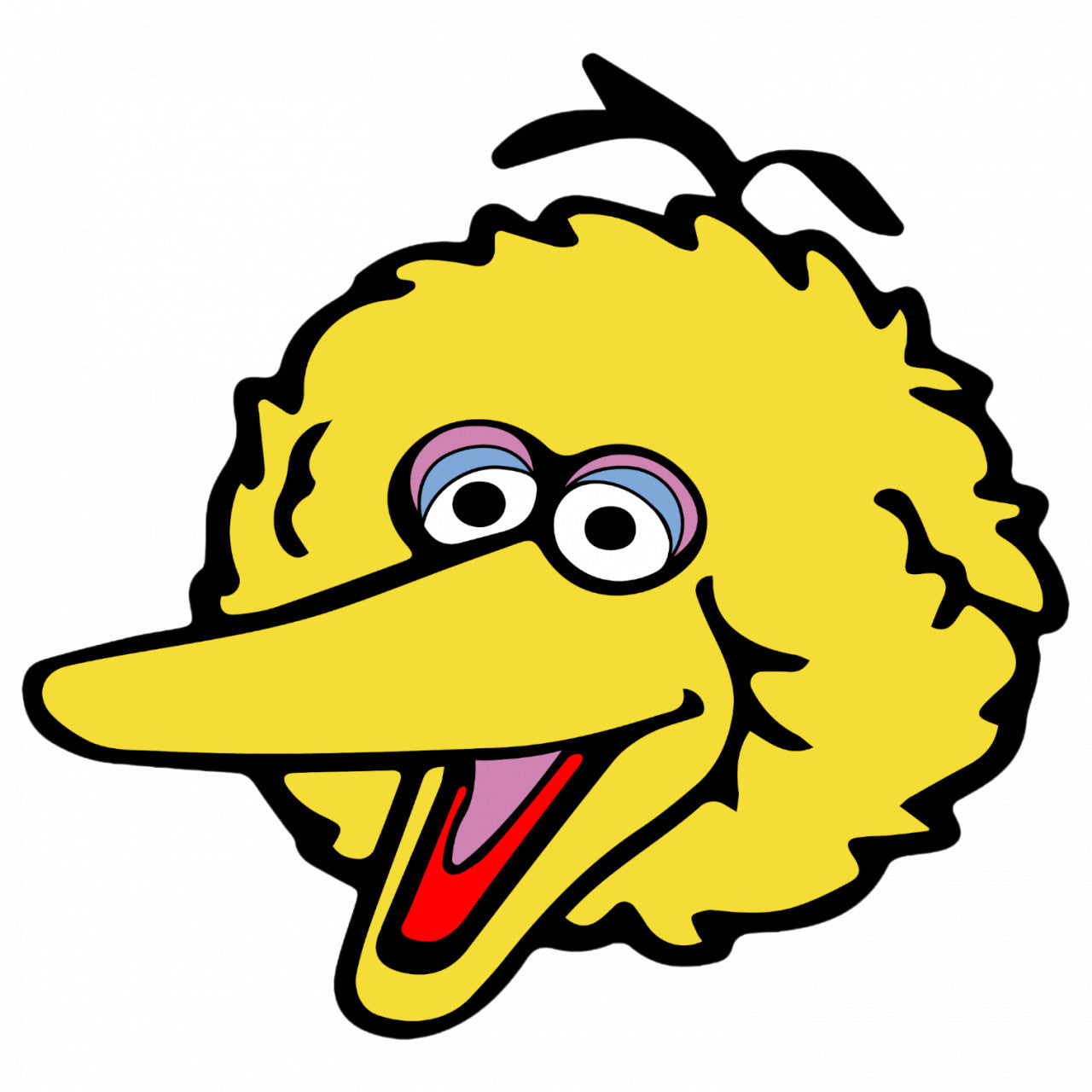 Set 4 bucati, Sticker decorativ, Big Bird Sesame Street, Rezistent la apa, NO8536, 10 cm, Multicolor