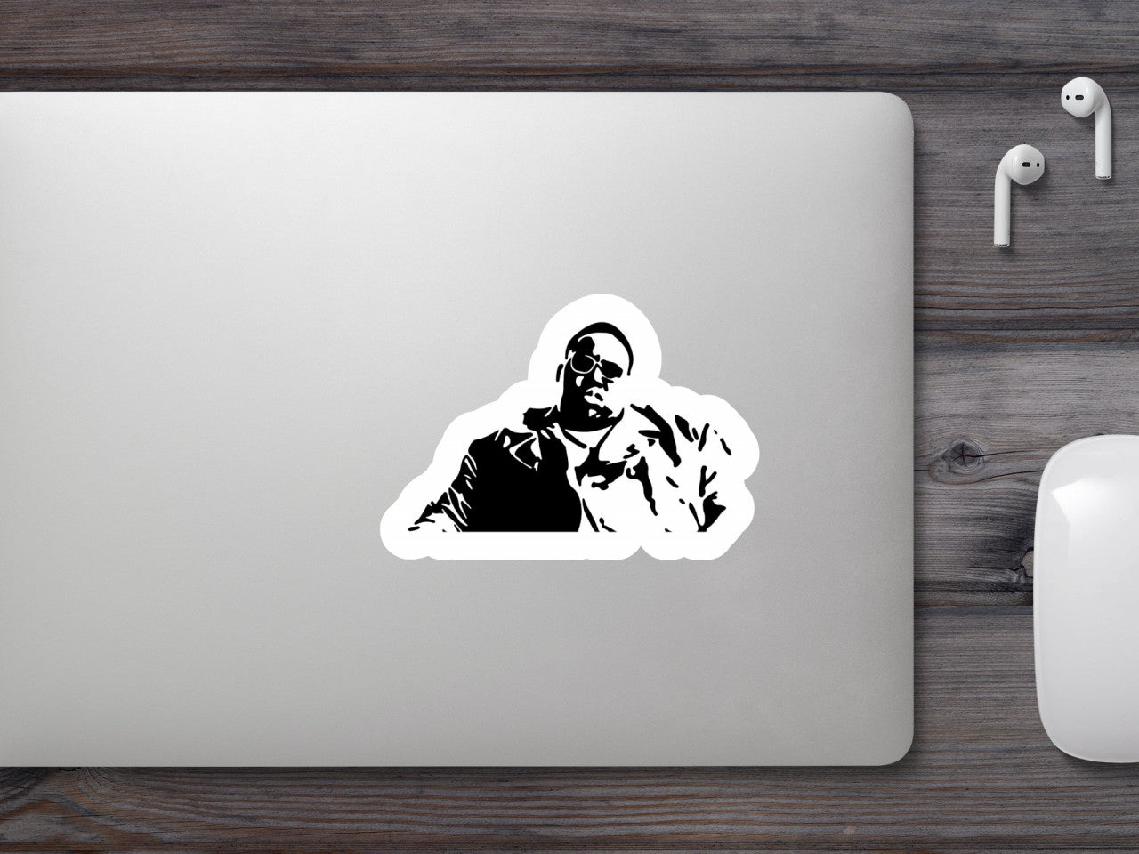 Set 4 bucati, Sticker decorativ, Biggie Smalls rapper, Rezistent la apa, NO8537, 10 cm, Multicolor