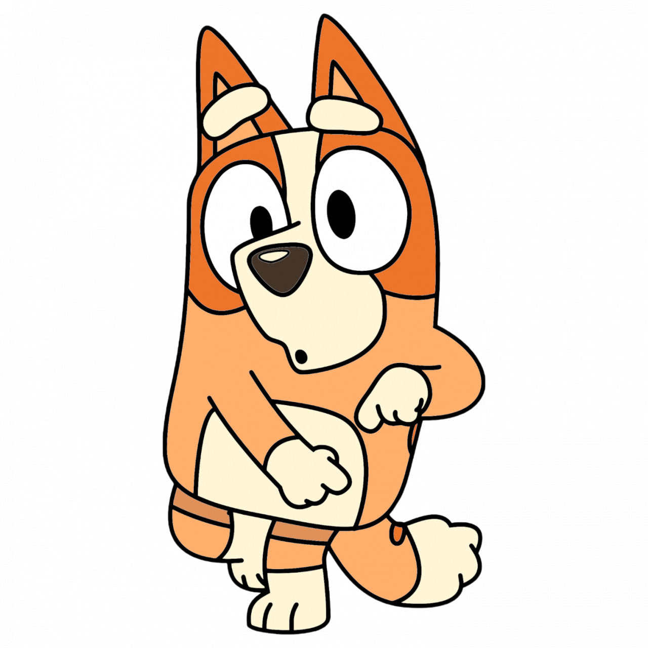 Set 4 bucati, Sticker decorativ, Bingo Heeler Bluey, Rezistent la apa, NO8541, 10 cm, Multicolor